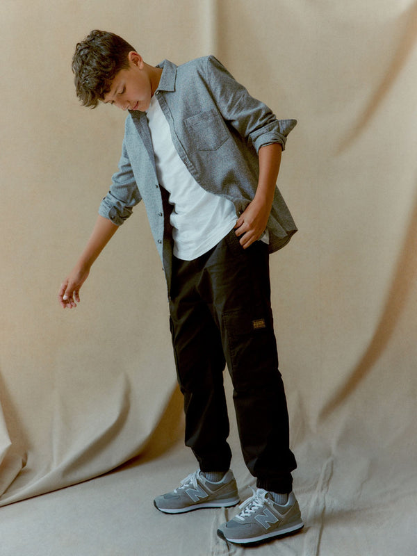 Black Cargo Trousers (3-16yrs)