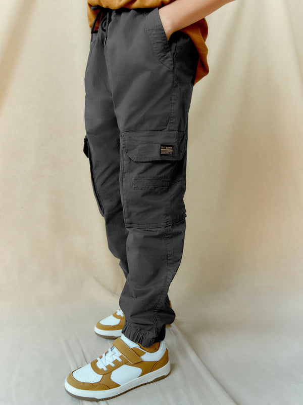 Charcoal Grey Cargo Trousers (3-16yrs)