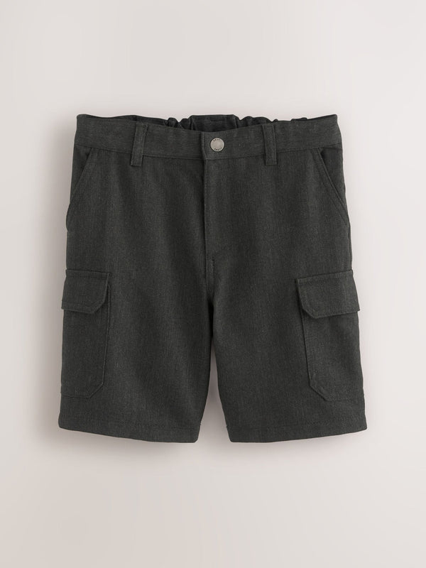 Grey School Cargo Shorts (3-14yrs)