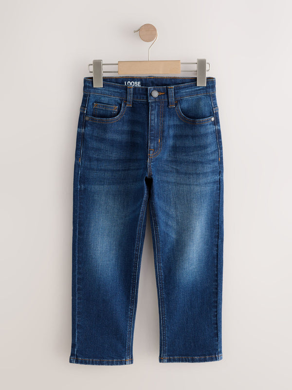 Blue Loose Fit Stretch Jeans (3-17yrs)