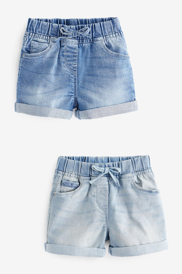 Denim Dark Wash Elasticated Waist Shorts (3mths-10yrs)