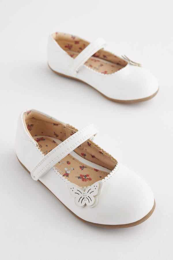 White Butterfly Mary Jane Shoes