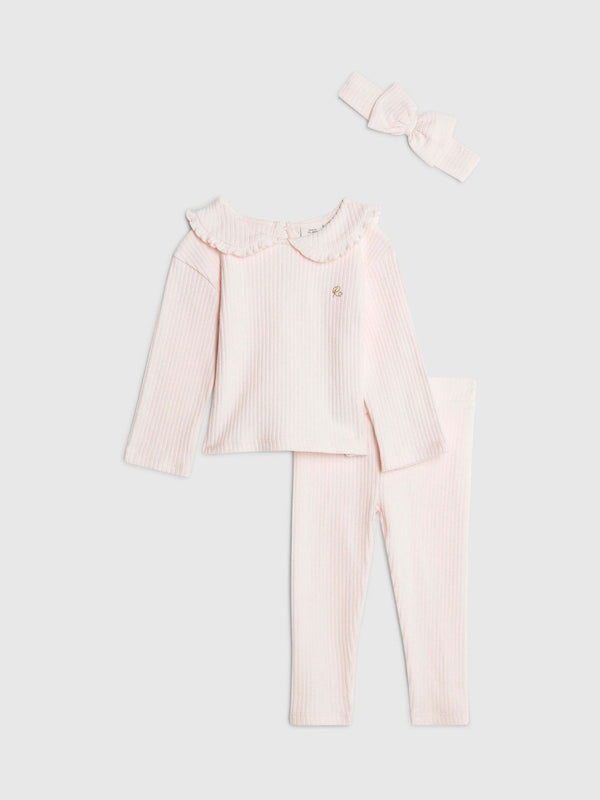 River Island Pink Collar Rib Headband Set