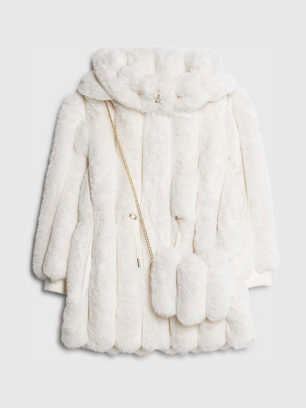 River Island Brown Fur Coat & Bag
