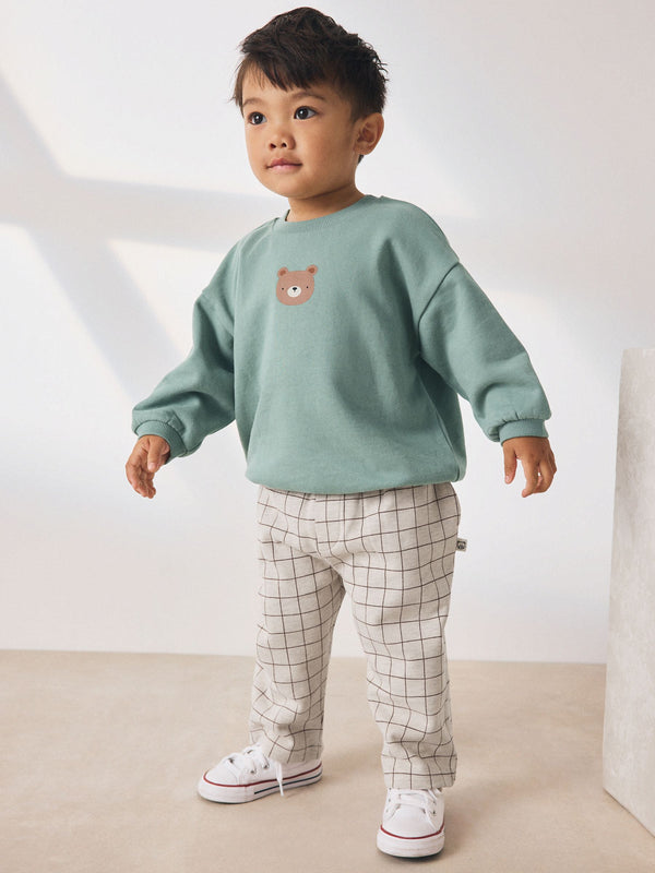 Blue Bear Single Sweatshirt And Stripe Joggers Set (3mths-7yrs)
