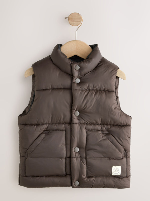 Dark Brown Padded Gilet (3mths-10yrs)