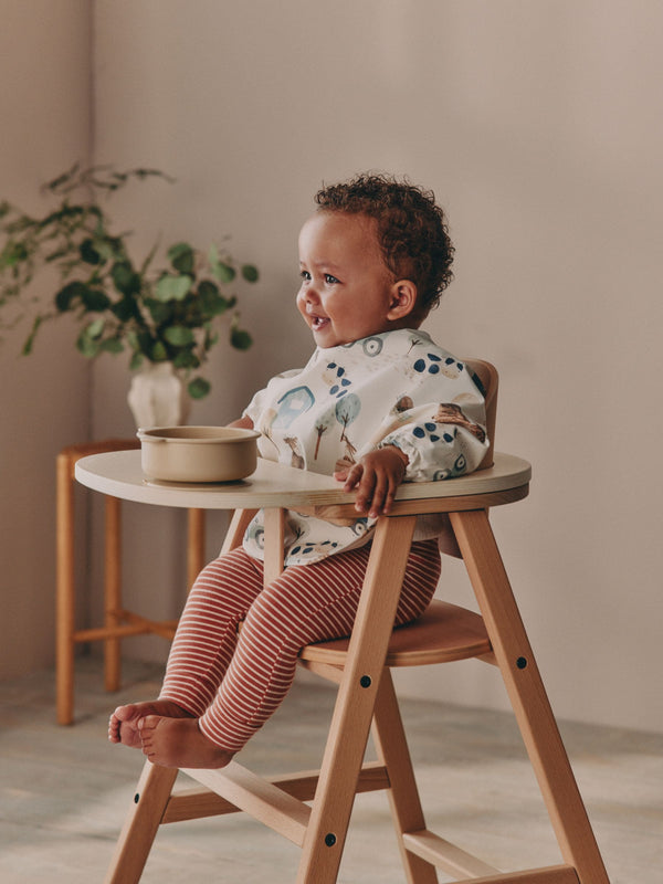 Neutral Weaning And Feeding Sleeved Bib immediate