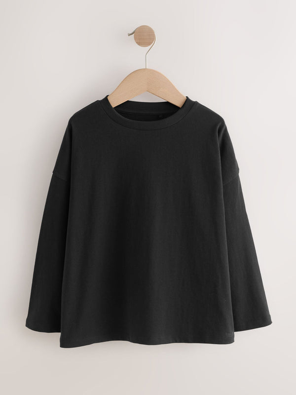Black Long Sleeve Top (3-16yrs)