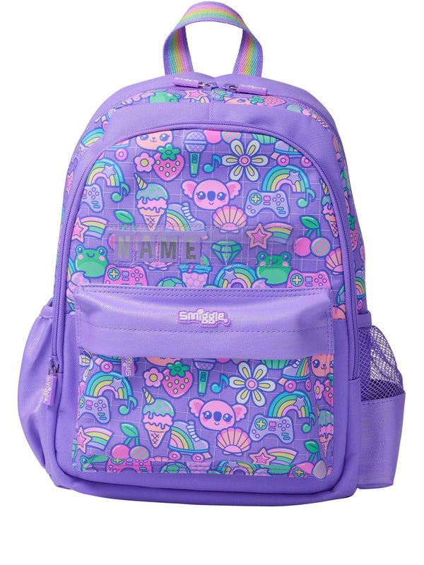 Smiggle Purple Junior Curious ID Backpack