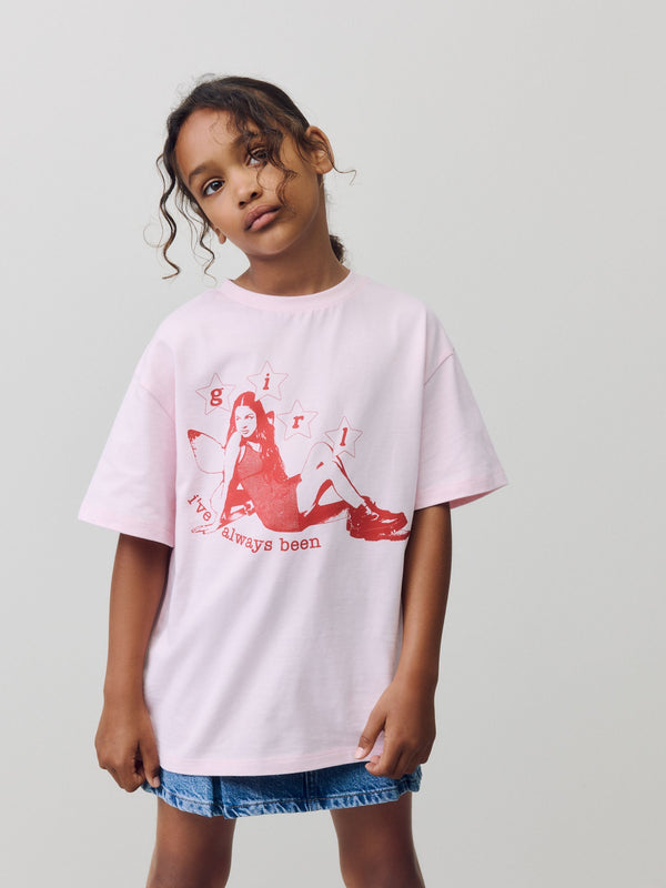 Pink Oversized Olivia Rodrigo T-Shirt (3-16yrs)
