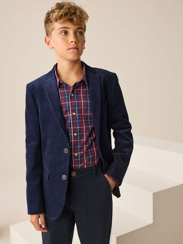 Navy Blue Corduroy Blazer (3-16yrs)