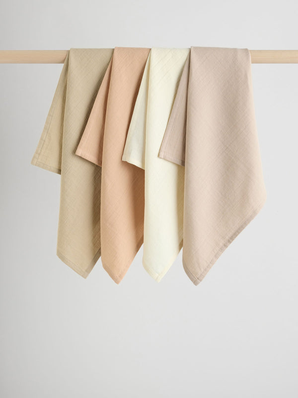 Neutral Baby Muslins Cloths 4 Pack