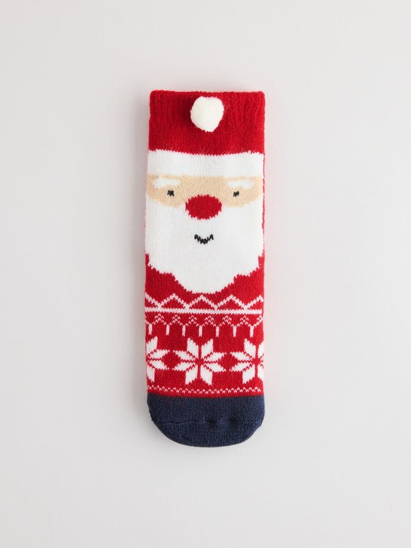 Red Santa Christmas Cosy Socks 1 Pack