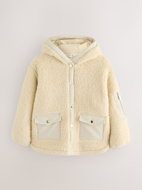 Baker by Ted Baker Zip-Through Hooded Borg Fleece Jacket