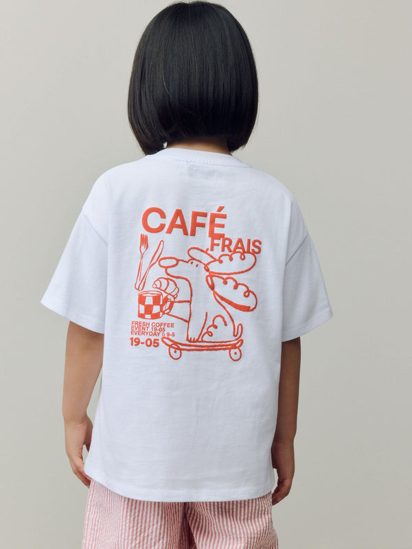 White Dog Oversized Graphic Print T-Shirt (3-16yrs)