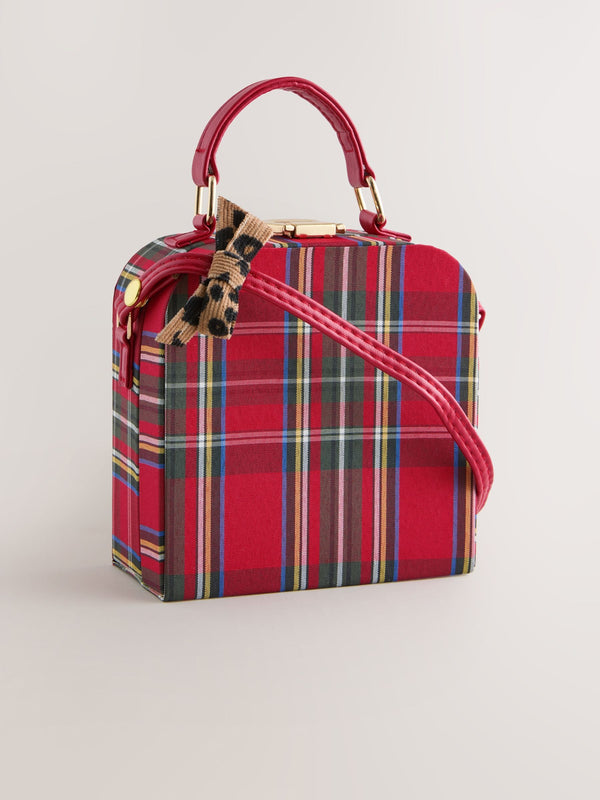 Red Tartan Box Bag