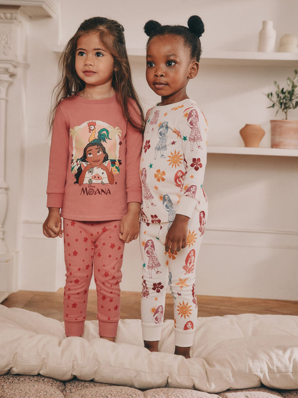 Red/Ecru Moana Snuggle Pyjamas 2 Pack (9mths-10yrs)