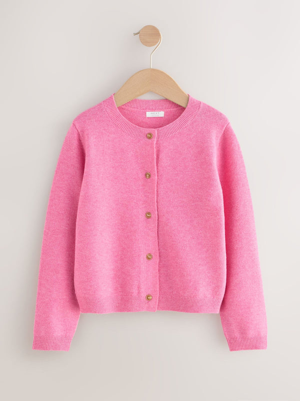 Pink Button Up Cardigan (3-16yrs)