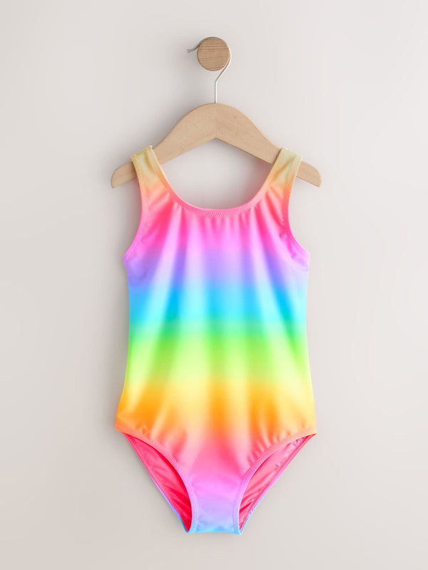 Rainbow Ombre Scoop Neck Swimsuit (3mths-16yrs)