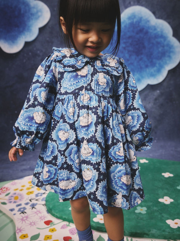 Cath Kidston Blue Clouds Moomins Collar Dress (3mths-8yrs)