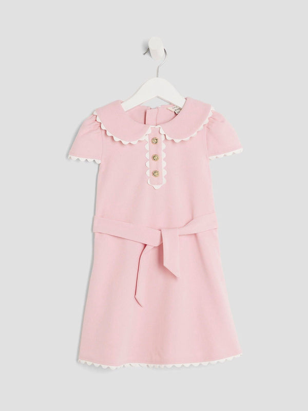 River Island Pink Girls Collared Scuba Dress