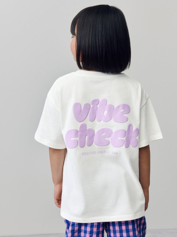 White Oversized Graphic Print T-Shirt (3-16yrs)