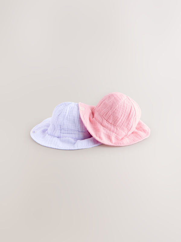 Pink/Purple Baby Hats 2 Pack (0mths-2yrs)