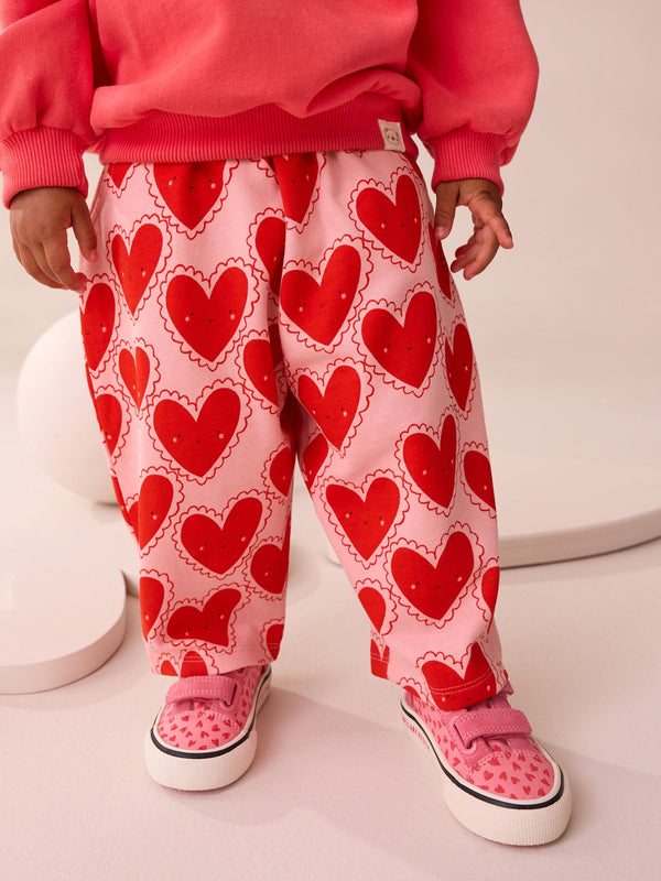 Red Heart Textured Barrel Leg Trousers (3mths-7yrs)
