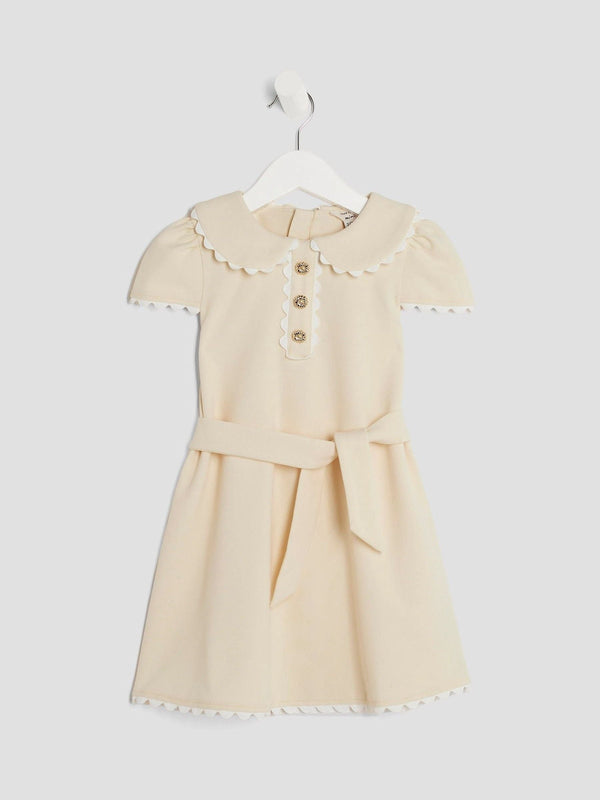 River Island Yellow Girls Collared Scuba Dress