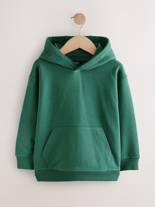 Green Plain Jersey Hoodie (3-16yrs)