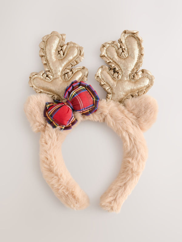 Brown Christmas Reindeer Antlers Headband
