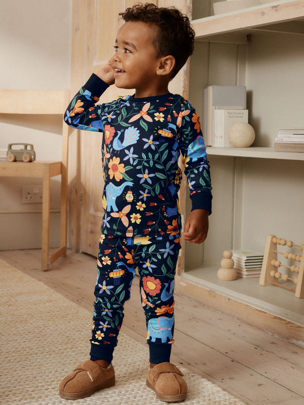 Black/Blue/Yellow Diwali Single Pyjamas (9mths-10yrs)