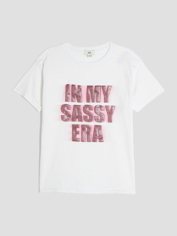 River Island White In My Sassy Era T-Shirt