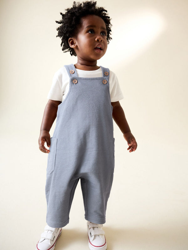 Blue Dungarees and T-Shirt Set (3mths-7yrs)