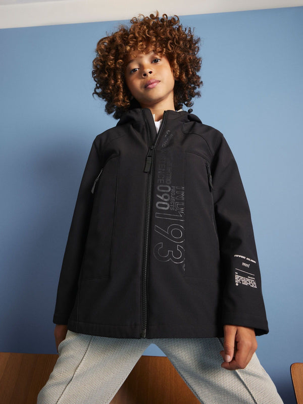River Island Black Printed Soft Shell Jacket