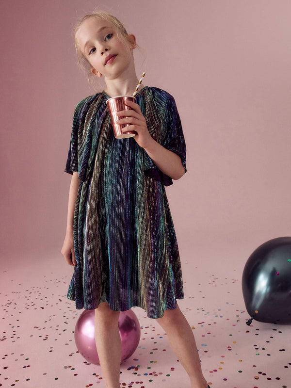 Multi Sparkle Angel Sleeve Party Dress (3-16yrs)