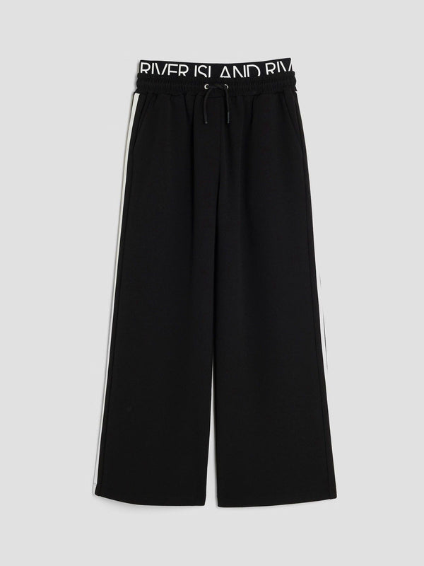 River Island Black Girls Wide Leg Trousers