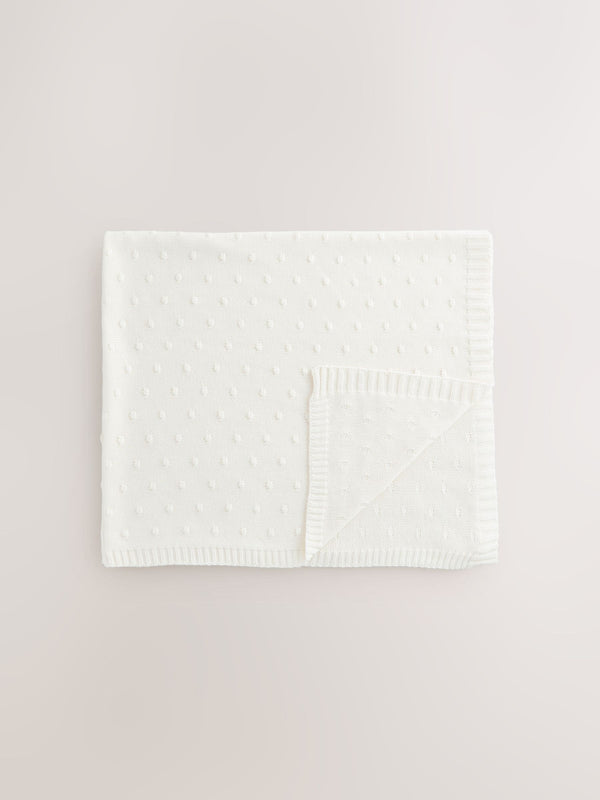 Ecru Baby Bobble Blanket
