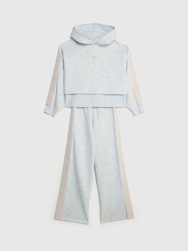 River Island Grey Girls Hooded Sweater Set