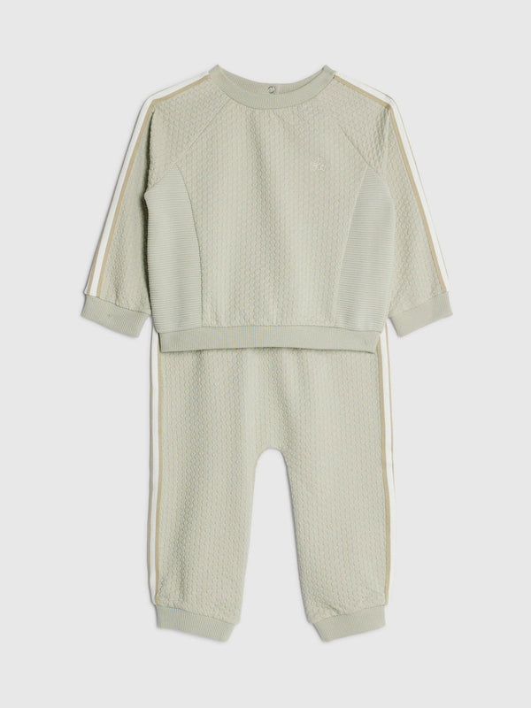 River Island Green Baby Textured Sweat Set