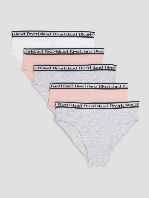 River Island Pink Mix Briefs 5 Pack