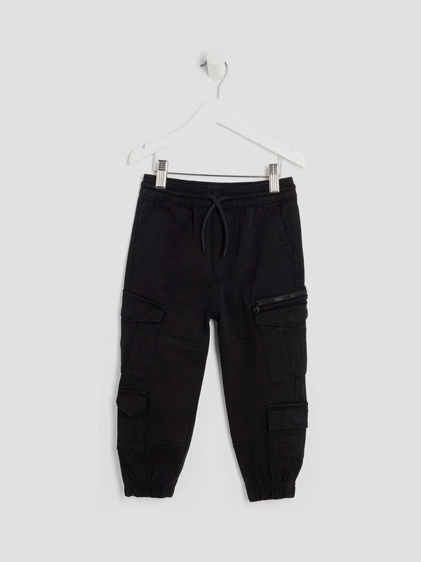 River Island Black 4 Pocket Cargo Trousers