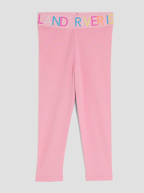 River Island Pink Rainbow Waistband Leggings