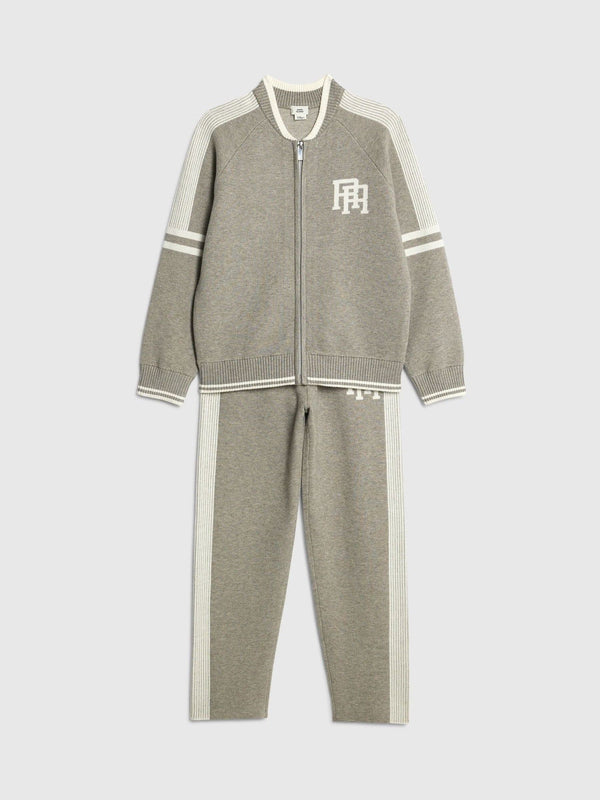 River Island Grey Baseball Zip Through & Joggers Set
