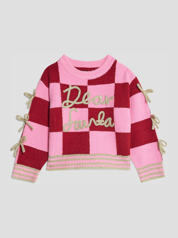 River Island Pink Dear Santa Christmas Jumper