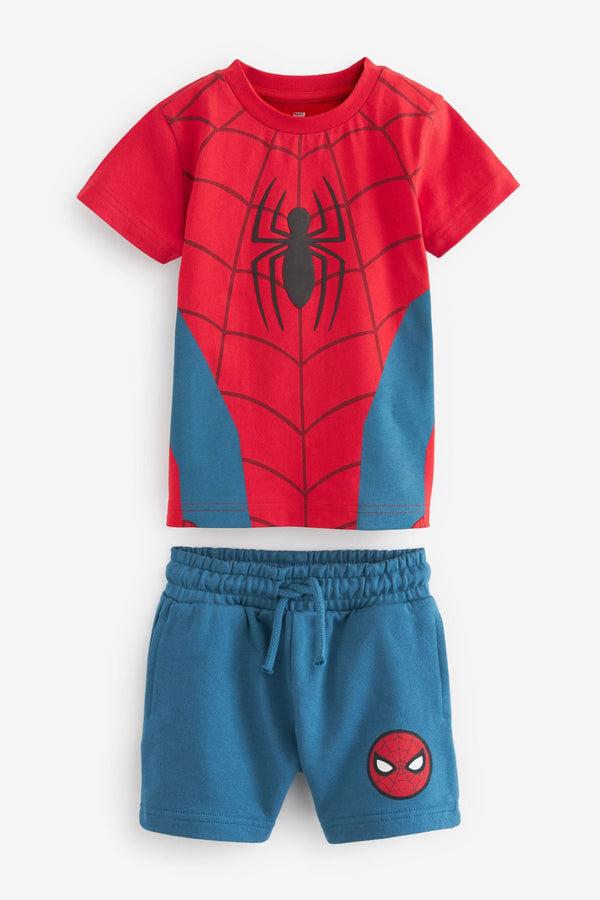 Copy Red/Blue Spider-Man License T-Shirt And Shorts Set