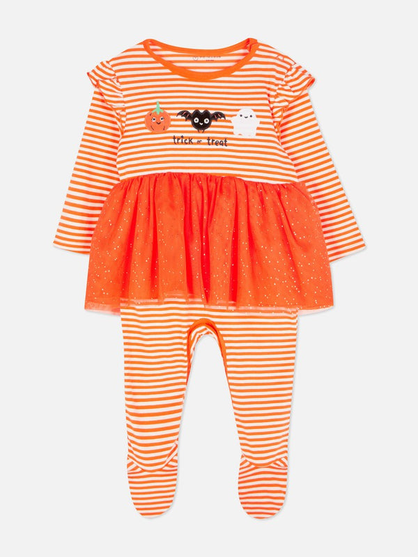 Primark Halloween Stripe Tutu Sleepsuit