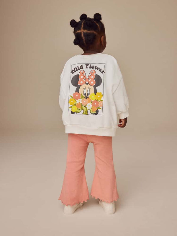 Cream Minnie Mouse Sweatshirt and Flared Leggings Set(immediate)