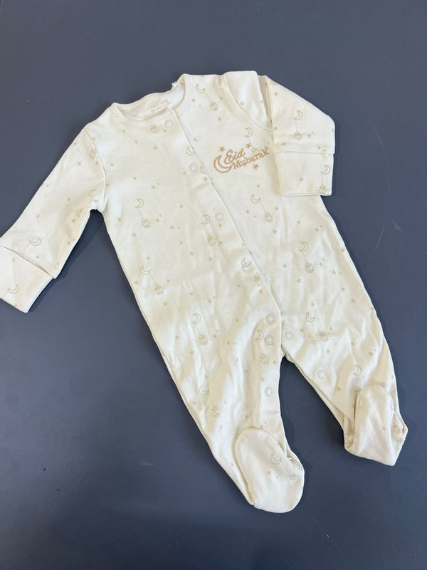 Eid Mubarak Neutral Sleepsuit immediate