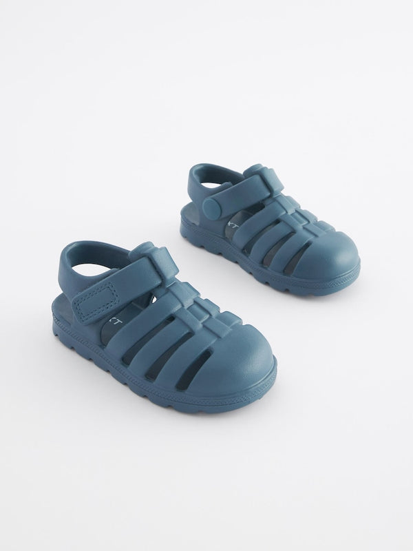 Teal Blue Fisherman Jelly Sandals immediate